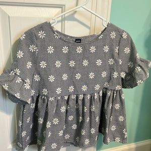 Crop sunflower shirt